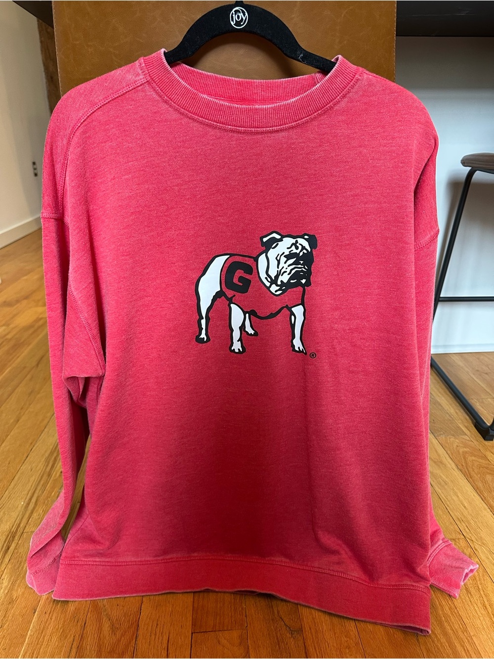 Georgia Bulldogs Red Bulldog Crewneck Sweatshirt
